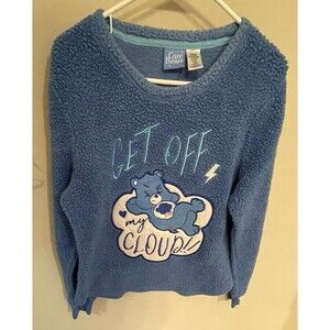 Care Bears Grumpy Bear Women’s Ladies Fleece Shirt, Size Adult Large